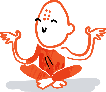 Lótuszülésben meditáló OptiMonk szerzetes