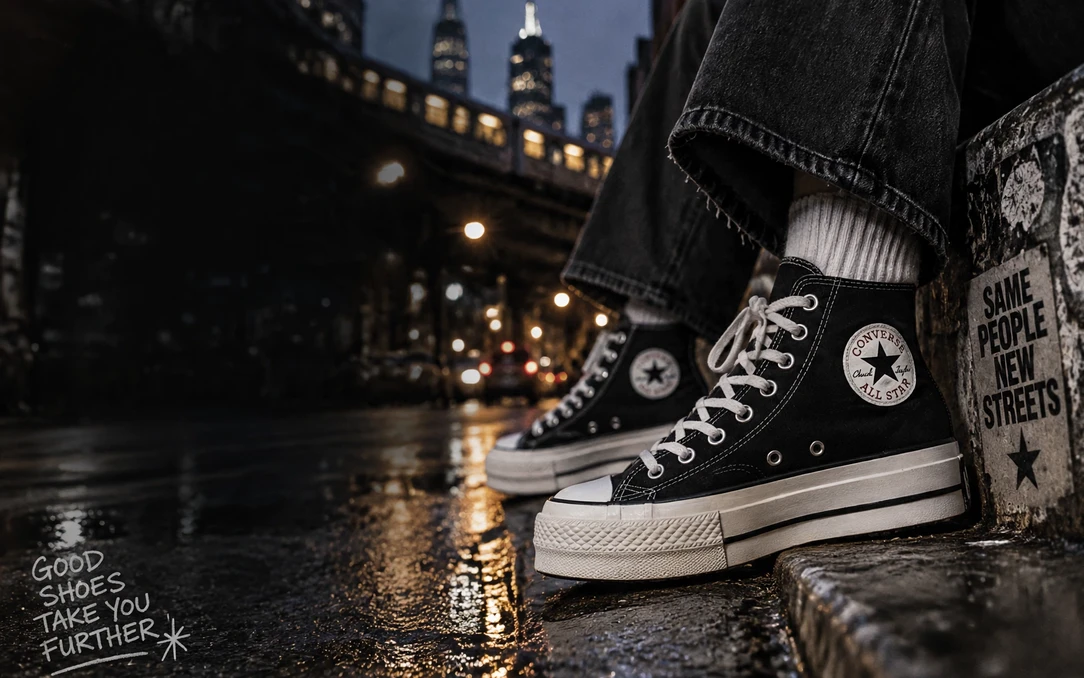 A Converse teljes képernyős popupja, álló változat