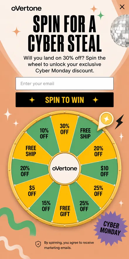 Black Friday popup telefonon