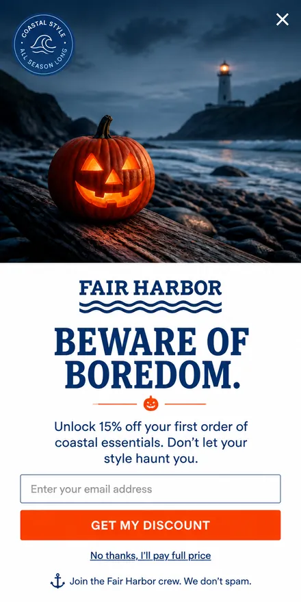 Halloween popup telefonon